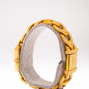 Chanel Premiere 18k Gold and 3.9 ct Diamond Pave Watch