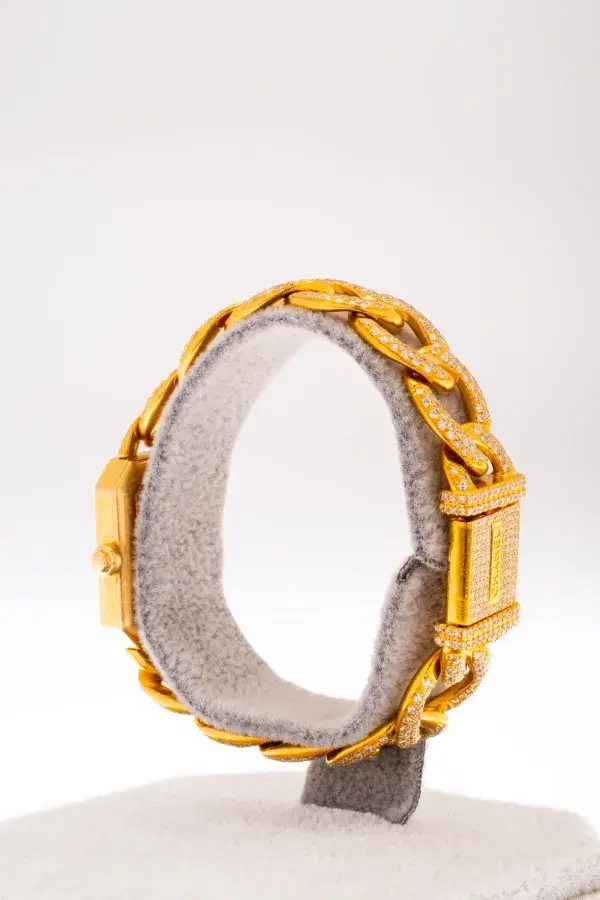 Chanel Premiere 18k Gold and 3.9 ct Diamond Pave Watch