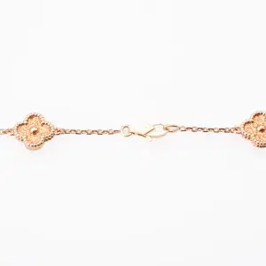 Van Cleef & Arpels Sweet Alhambra Long Necklace, 16 Motifs 18k Rose Gold