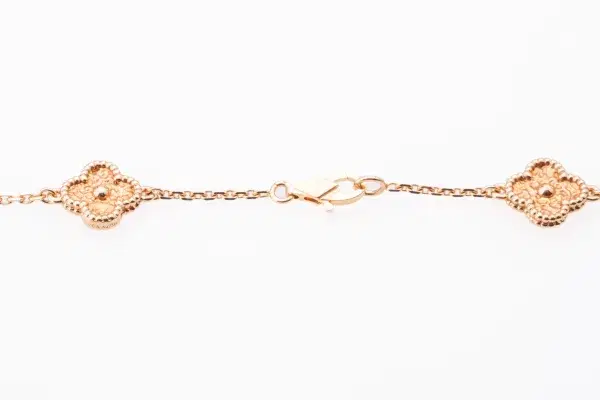 Van Cleef & Arpels Sweet Alhambra Long Necklace, 16 Motifs 18k Rose Gold