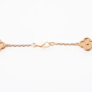 Van Cleef & Arpels Sweet Alhambra Long Necklace, 16 Motifs 18k Rose Gold
