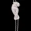 Cartier ‘Panthere’ Diamond Sapphire 18k White Gold Bracelet